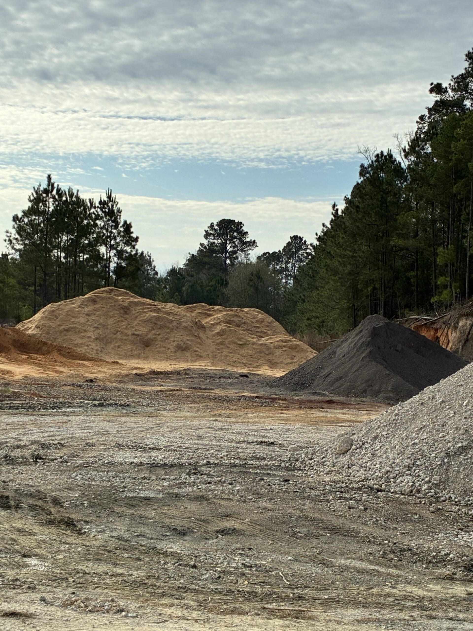 Dirt material and fill at Sparks Yard