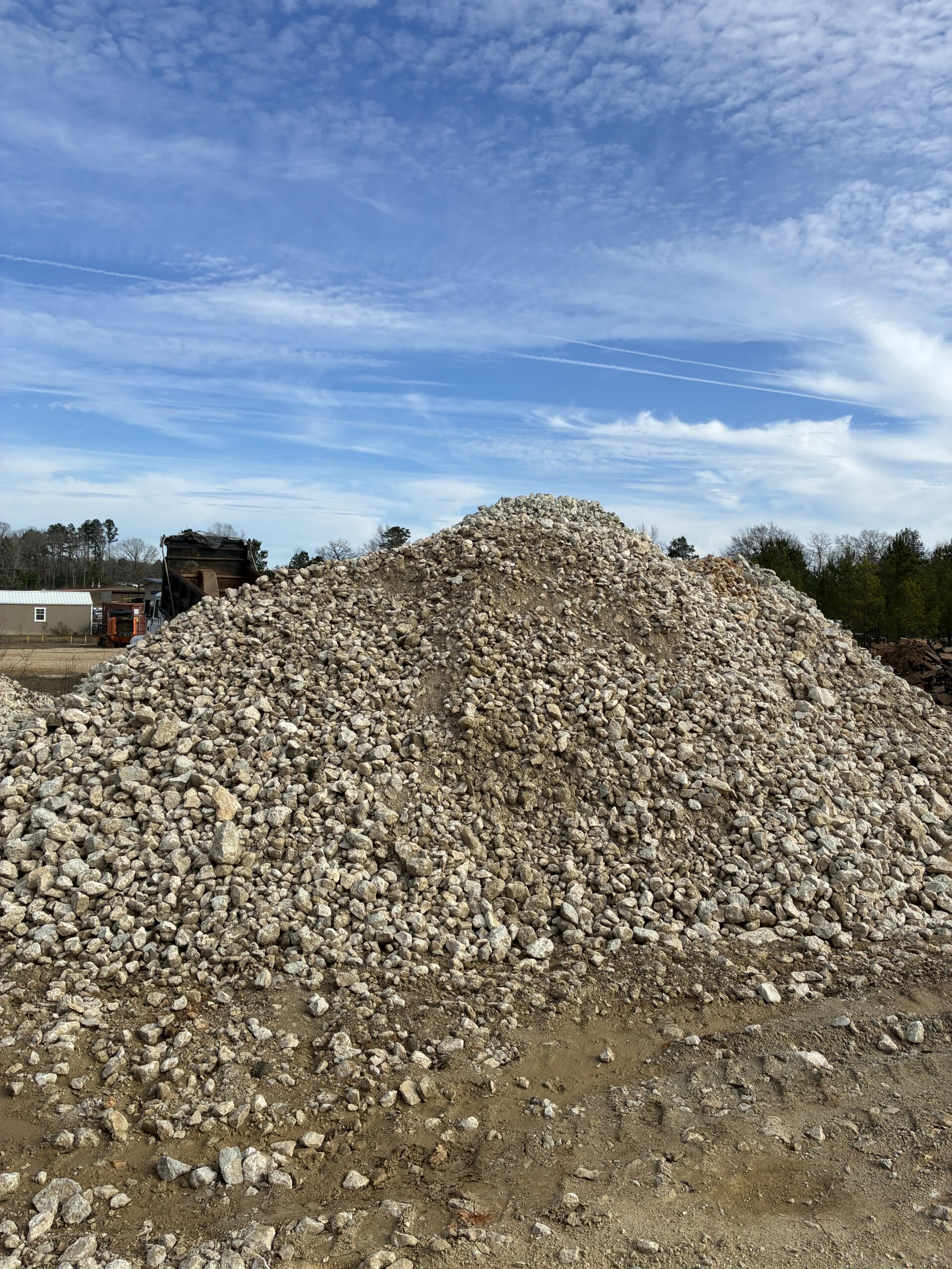 Rock and road material supply at Sparks Yard